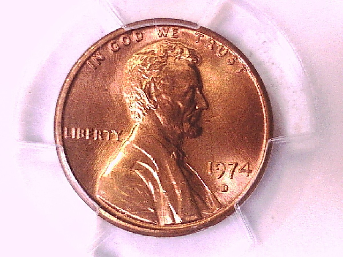 1974 D Lincoln Memorial Cent Penny PCGS MS 65 RD 45574222 | eBay