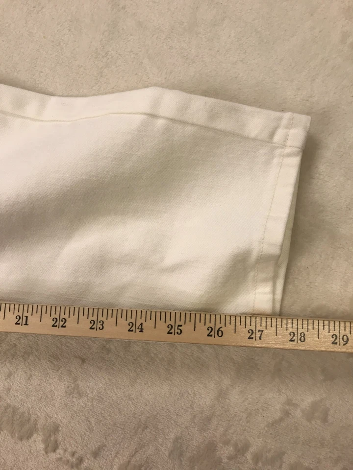 Pantalones Joe Fresh para mujer talla 16 blancos ajustados cintura baja bolsillos con cremallera #2983 Foto 4 de 4