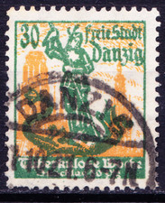 PL 031 Poland Polska Freie Stadt Danzig Mi 90 used expertised