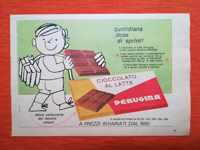 ORIGINAL ADVERTISING CHOCOLATE ''PERUGINA'' 1964