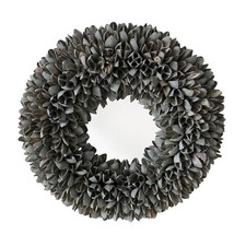 Naturkranz Dekokranz aus Bakuli Früchten dunkel grau wash 40 cm