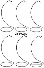8 Inch Tall Bright Silver Chrome Ornament Display Stand Hanger Holder, Pk of 24