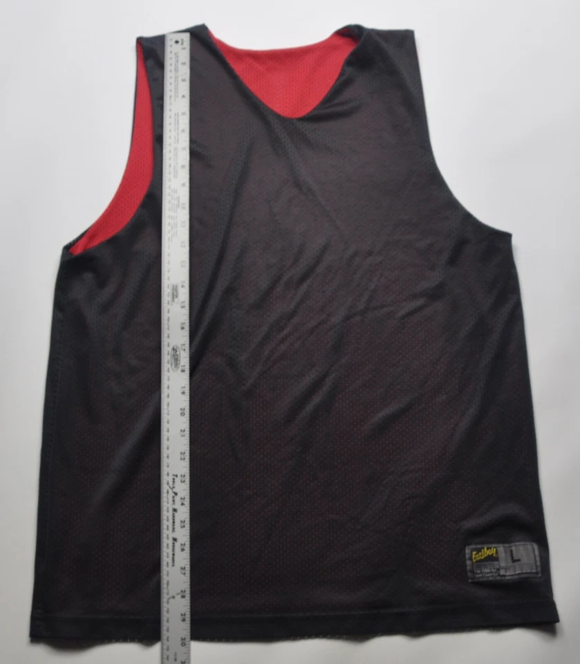 Camiseta deportiva reversible Eastbay rara grande negra roja Foto 4 de 4