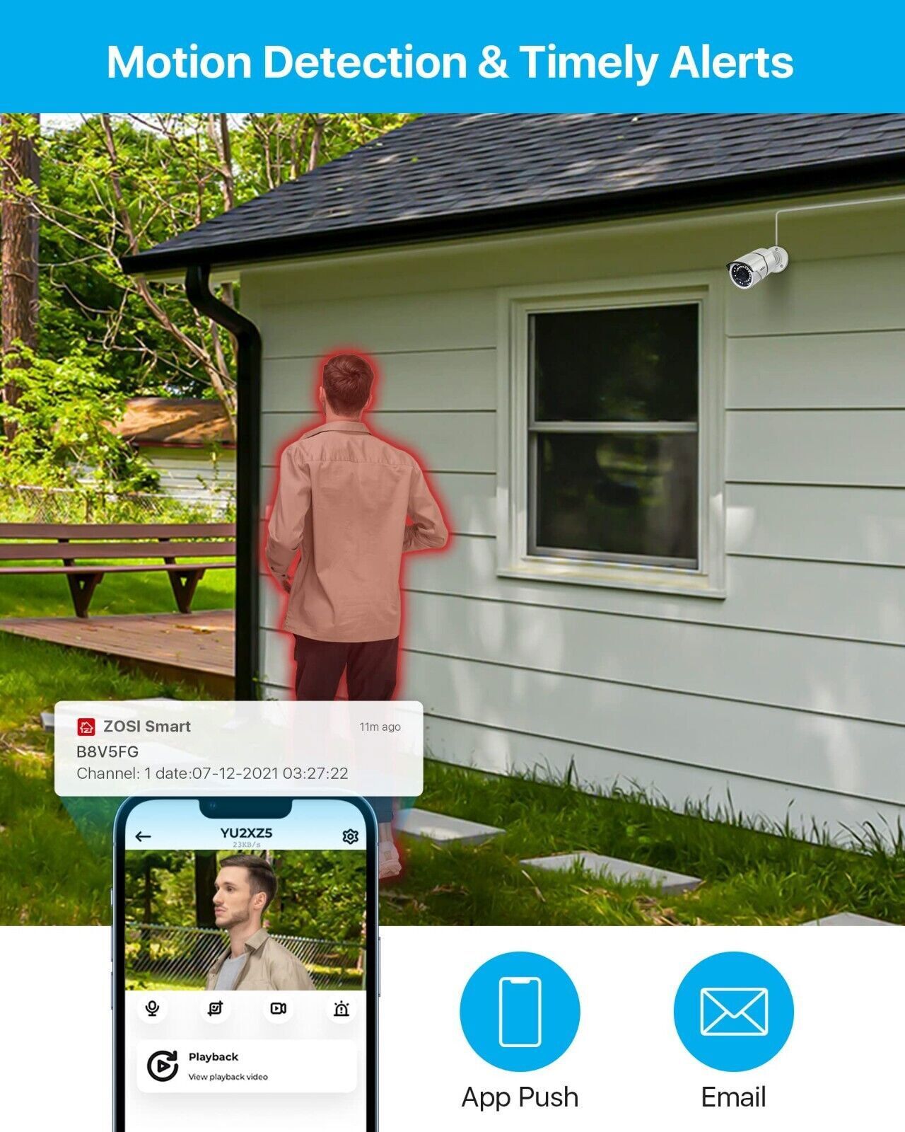 ZOSI 16CH 4K NVR 3K 12pcs 120ft Night Vision 5MP PoE IP Outdoor Cameras 4T