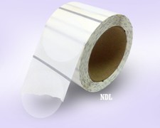 Clear Retail Package Seals, Round Circle Wafer Stickers, 500 Per Roll 3" 