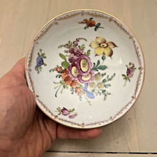 Antique Dresden Footed Berry Bowl Or Bon Bon Dish