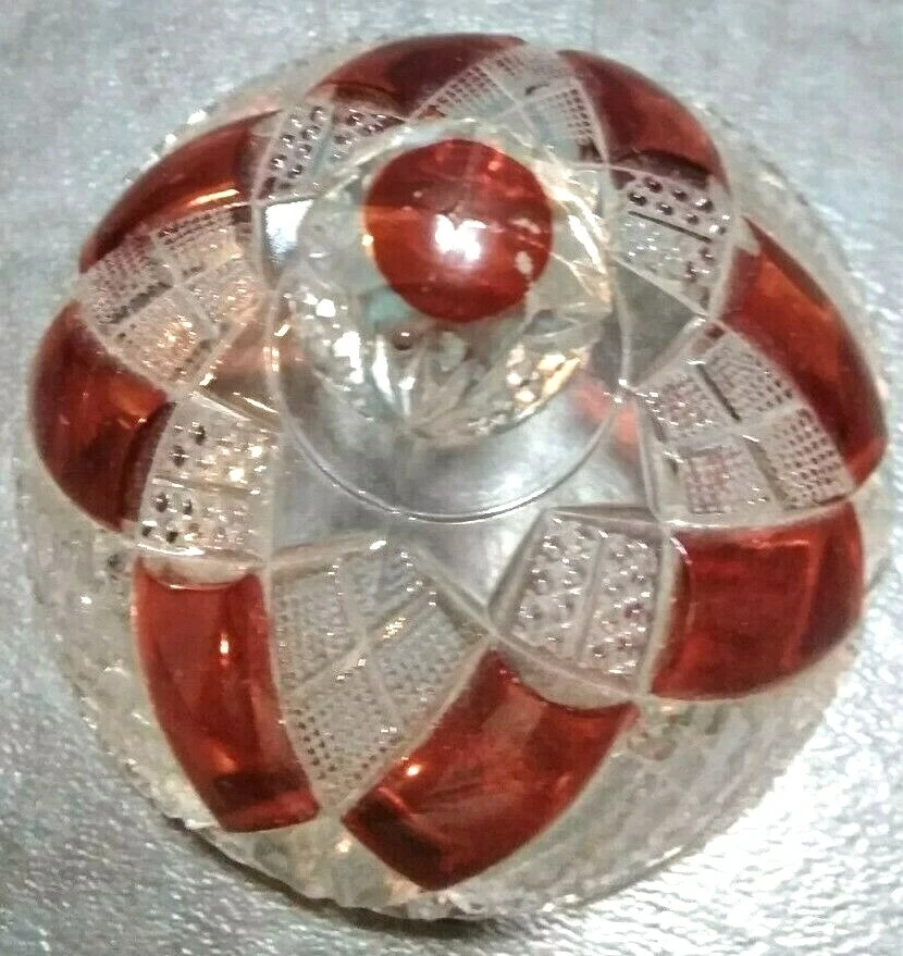 Antique Vintage EAPG Glass Dome Lid Butter Dish Ruby Stained FREE SHIPPING! - Image 4 of 4