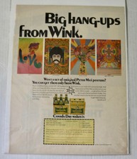 Peter Max Wink Canada Dry poster magazine ad 1968 pop art vtg