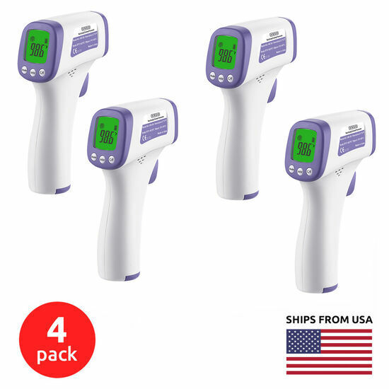 4-Pack Medical Grade No Touch Digital IR Infrared Forehead Therm