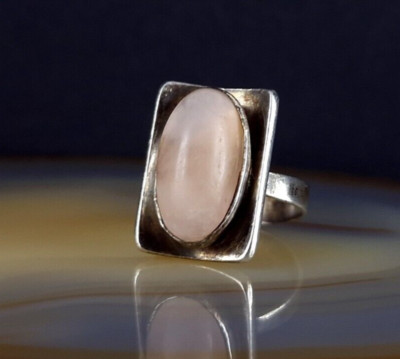 Ring Silber 925 Rosenquarz 17,2 mm  Nils Erik From Denmark - extravagant silver 
