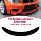 Front Bumper Splitter Lip Kit For BMW 1 Series E81 E82 E87 E88 1M 2004-2013 BLK