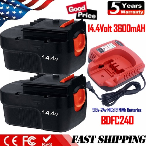 14.4V 3.6Ah For BLACK DECKER Slide NIMH Battery HPB14 FIRESTORM FSB14