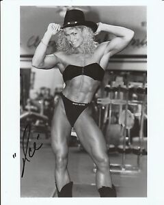 Lori Fetrick Signed Sexy 8x10 B W Ice From American Gladiators Show Body Builder Ebay