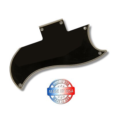 WIDE BEVEL 5 Ply Black/Cream Pickguard for Gibson SG '61 Reissue Standard '61