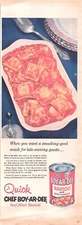 Chef Boy-Ar-Dee Beef-Filled Ravioli Italian Food In A Can Vtg Magazine Print Ad