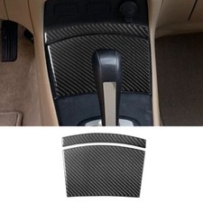 2pcs Carbon Fiber Interior Center Cupholder Cover Trim For Honda Civic 2003-2005