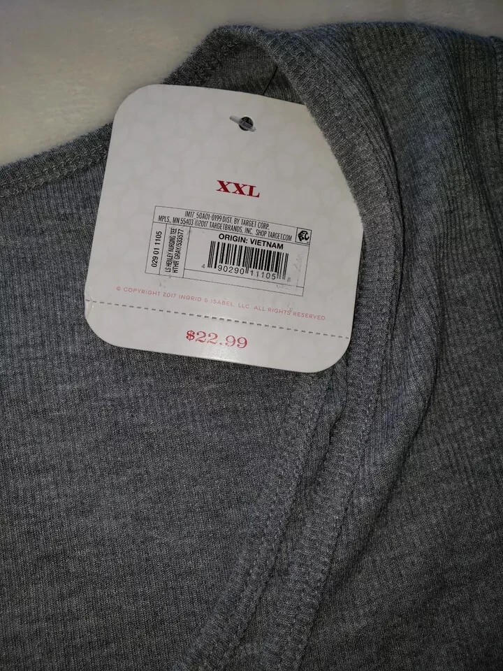 Isabel Maternity by Ingrid & Isabel Gray Long Sleeve Henley
