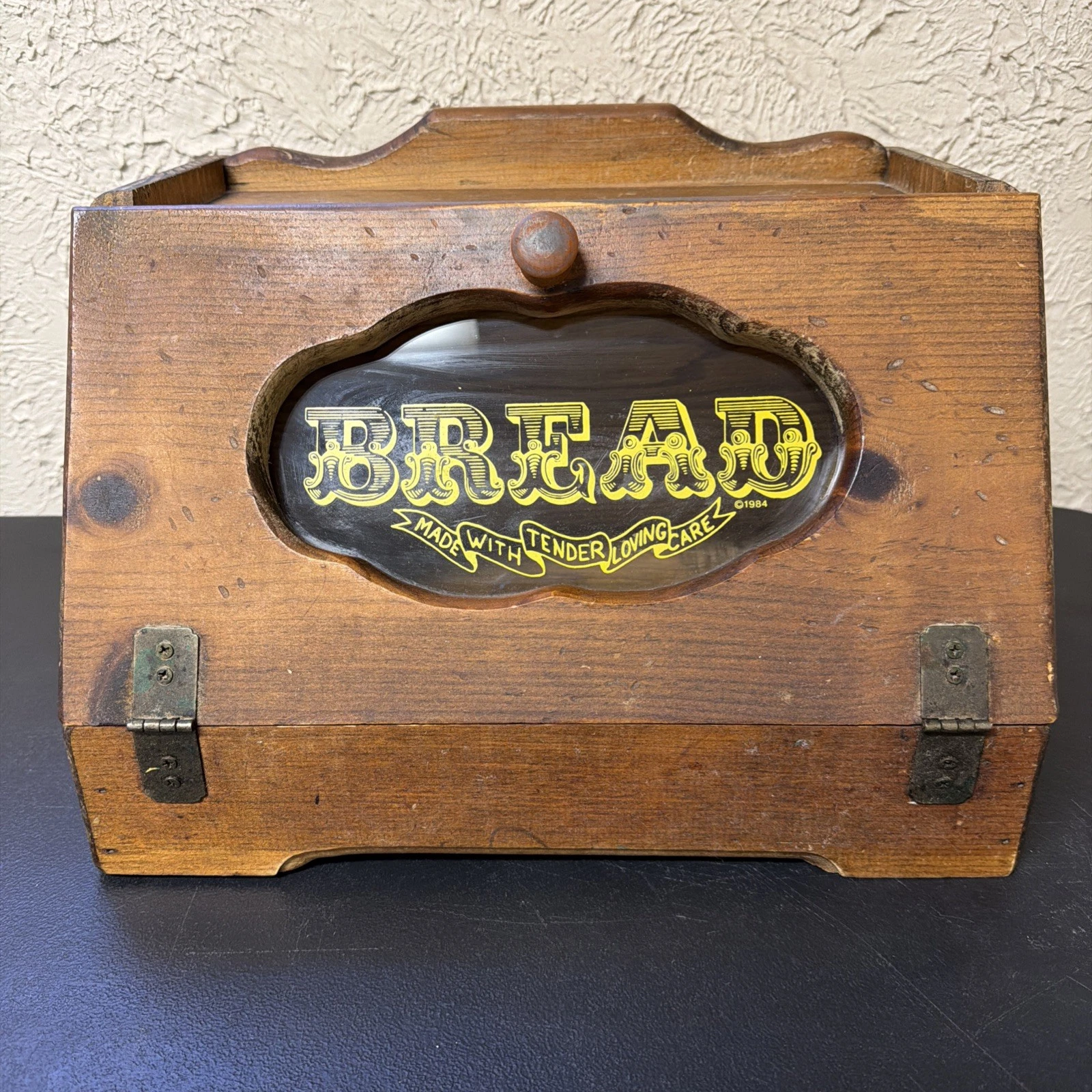 Vintage 1984 Made With Tender Loving Care Wood Breadbox
Opens in a new window or tab