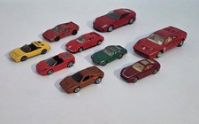 Ferrari Matchbox Hot Wheels Majorette & More Cars Lot of 9 Vintage Modern Mix