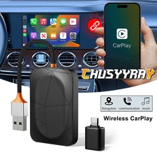 2 in 1 Mini Wireless Apple CarPlay/Android Auto Adapter Dongle USB Plug&Play US