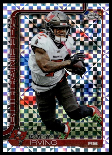 Bucky Irving 2025 Topps Chrome #285 X-Fractor Tampa Bay Buccaneers