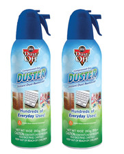 Dust-Off Model FLCNRET10522 Compressed Gas Duster, 2 Pack, 10oz, 8.5" H, 3" W