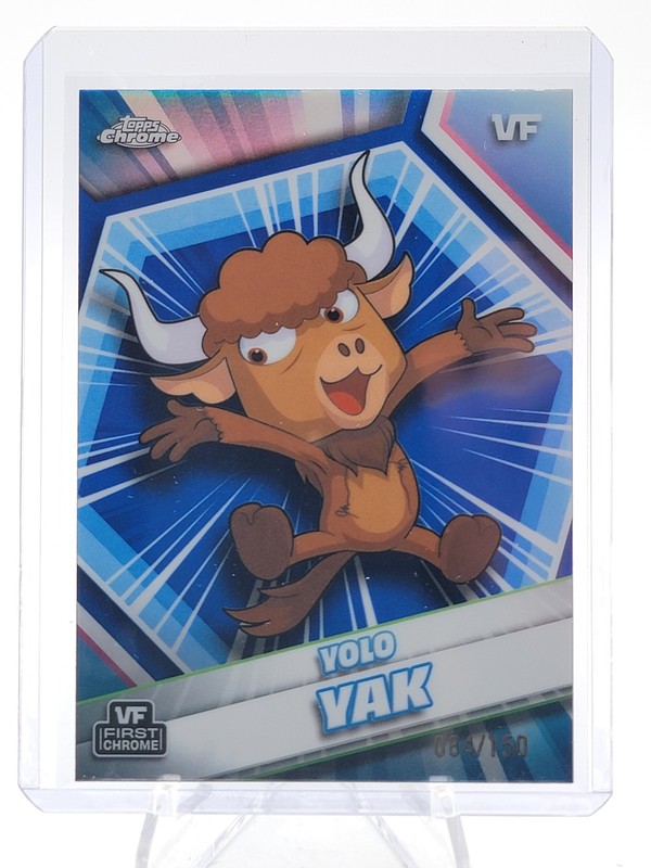 YOLO YAK 2026 TOPPS CHROME VEEFRIENDS 1ST BLUE REFRACTOR /150 #195 Q2091