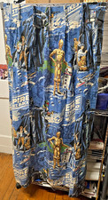 Vintage 70 s Star Wars The Empire Strikes Back Curtains/Drapery 5 Panels 2sm,3Lg