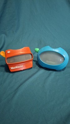 Vintage View-Master 3D Viewers Lot 2 No Reels Toys Red & Blue Model Collectible