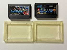 FC Fire Emblem 1 2 Set Lot Ankokuryu to Hikari No Ken Gaiden Famicom Game Japan