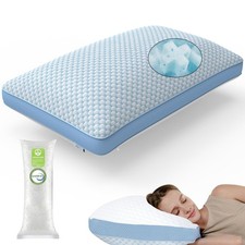 Adjustable Pillow, Queen Size Plus Shaped Memory Foam Pillows with Cooling Ge...