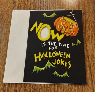 Vintage Deadstock Unused Gibson Halloween Greeting Card Pop Up Mask Inside