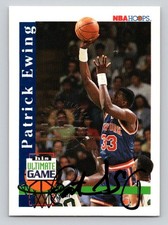 1992-93 Hoops Patrick Ewing Ultimate Game Auto w/Skybox Stamp