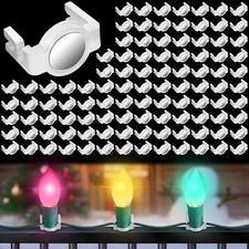 51PCS Magnetic Christmas Light Clips Compatible with C7 C9 Sockets,Magnetic Holi