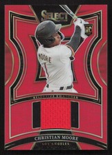 2025 Panini Select Christian Moore Selective Swatches #/99 Red #SS-CM Relic Card