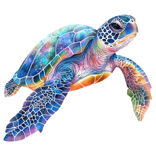 Sea Turtle Reptile Safari Zoo Animal Self Adhesive Sticker