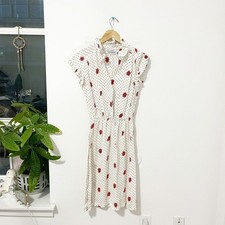 Jackie Bernard for Eklektic Vintage Floral Print Ruffle Dress Size 6