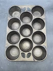 Vintage Unmarked Griswold No. 10 Cast Iron Muffin Pan 11x8” ~Made In USA