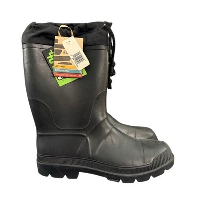 NWT Kamik Mens Winter Boots Black Waterproof Insulated -40F Made in Canada 12