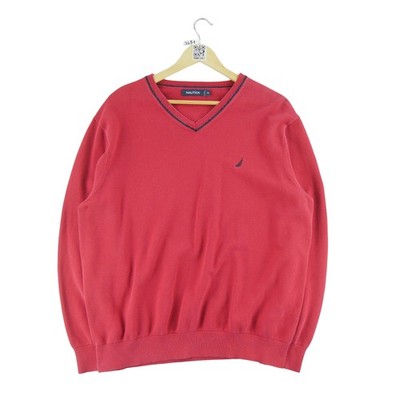 Nautica Herren roter Pullover Größe XL #QWE3451