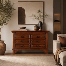 Credenza Antica Noce Legni Antichi Italia Fine XIX Secolo Originale