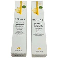 Lot of 2- DERMA-E Vitamin C Renewing Moisturizer 2FL OZ / 60 mL Each