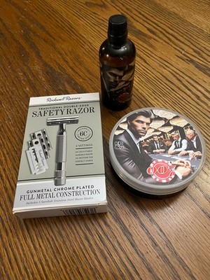 Rockwell 6c Safety Razor w/ HC&C Shave Soap & Splash Bundle - 007