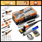 60W Soldering Iron Kit, Adjustable Temp 200-450°C, 12-in-1 Tool, Tips & Solder W