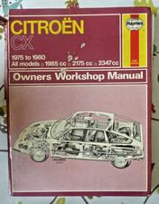 Citroen CX Haynes Owners Workshop 1975-1980 1985cc 2175cc 2347cc