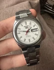 Vintage Seiko 5 Automatic DayDate Japan Made White Dial 21 Jewels 7S26-02S0