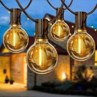 LED Lichterkette AußEn 8M Wetterfest G40 GlüHbirne Warmweiß FüR Garten Balkon