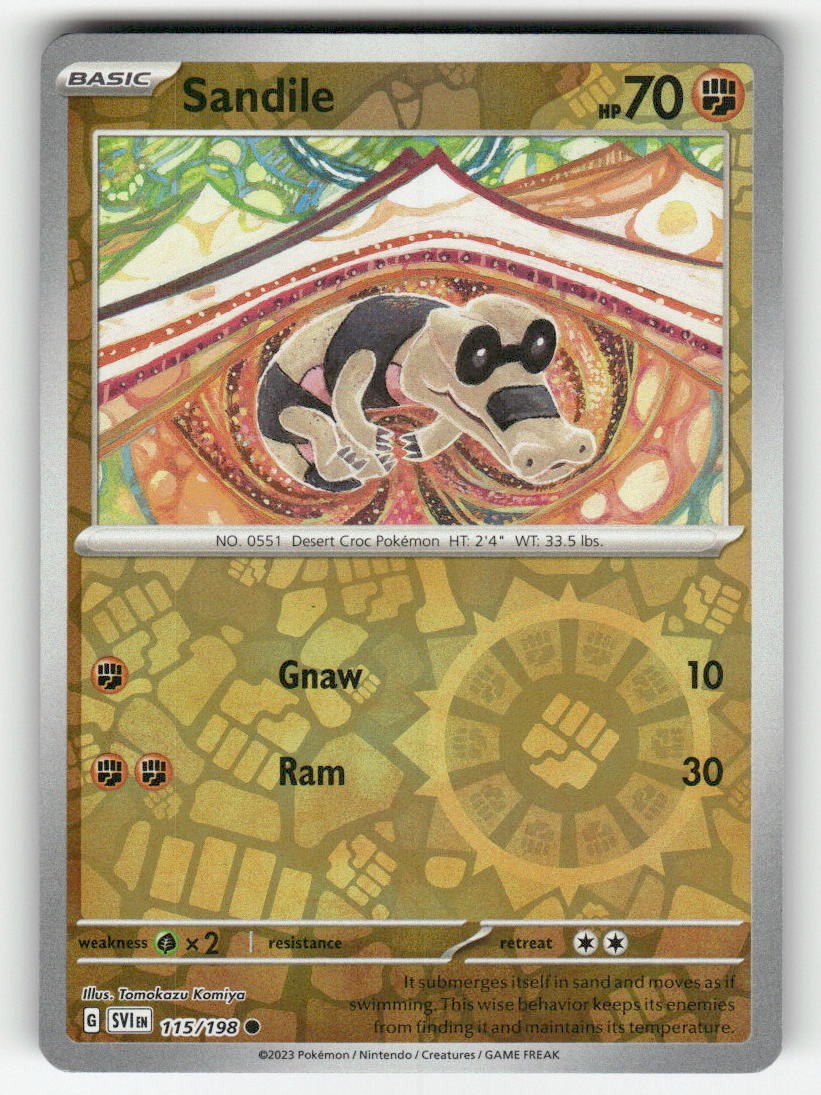 Sandile 115/198 Reverse Holofoil Pokemon NM