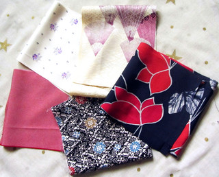LIQUIDACIÓN Kimono Japonés Vintage Boda Seda Floral Geométrico 5 Piezas SA2