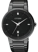 Citizen Men's Quartz Black Dial Black-Plated Watch - BI5017-50E NEW